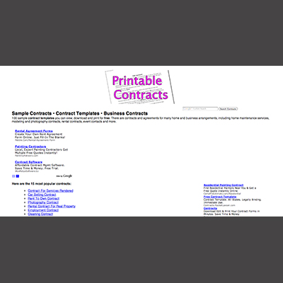 Free Printable Contracts for Home and Business